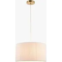 Noel Pendant Light - Brushed Brass, Cream Cotton by Perch & Parrow, alternate view