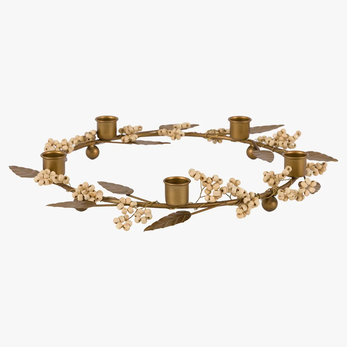 Nordic Woodland Berry and Leaf Candle Ring by Perch & Parrow