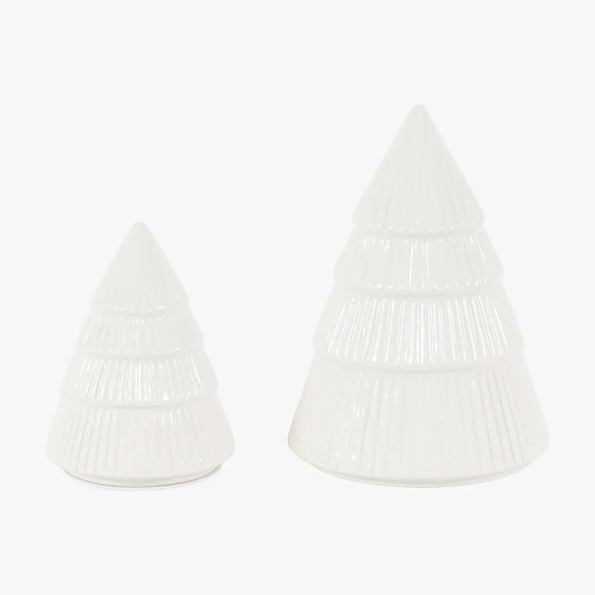 Nordic Woodland Ceramic White Tree Ornaments - Set of 2 by Perch & Parrow