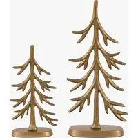 Nordic Woodland Gold Metal Tree Ornaments, Set of 2 by Perch & Parrow, image 2