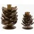 Nordic Woodland Pinecone Candleholders Set of 2 - Gold by Perch & Parrow, image 3