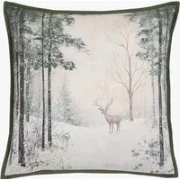 Nordic Woodland Stag Cushion by Perch & Parrow, alternate view