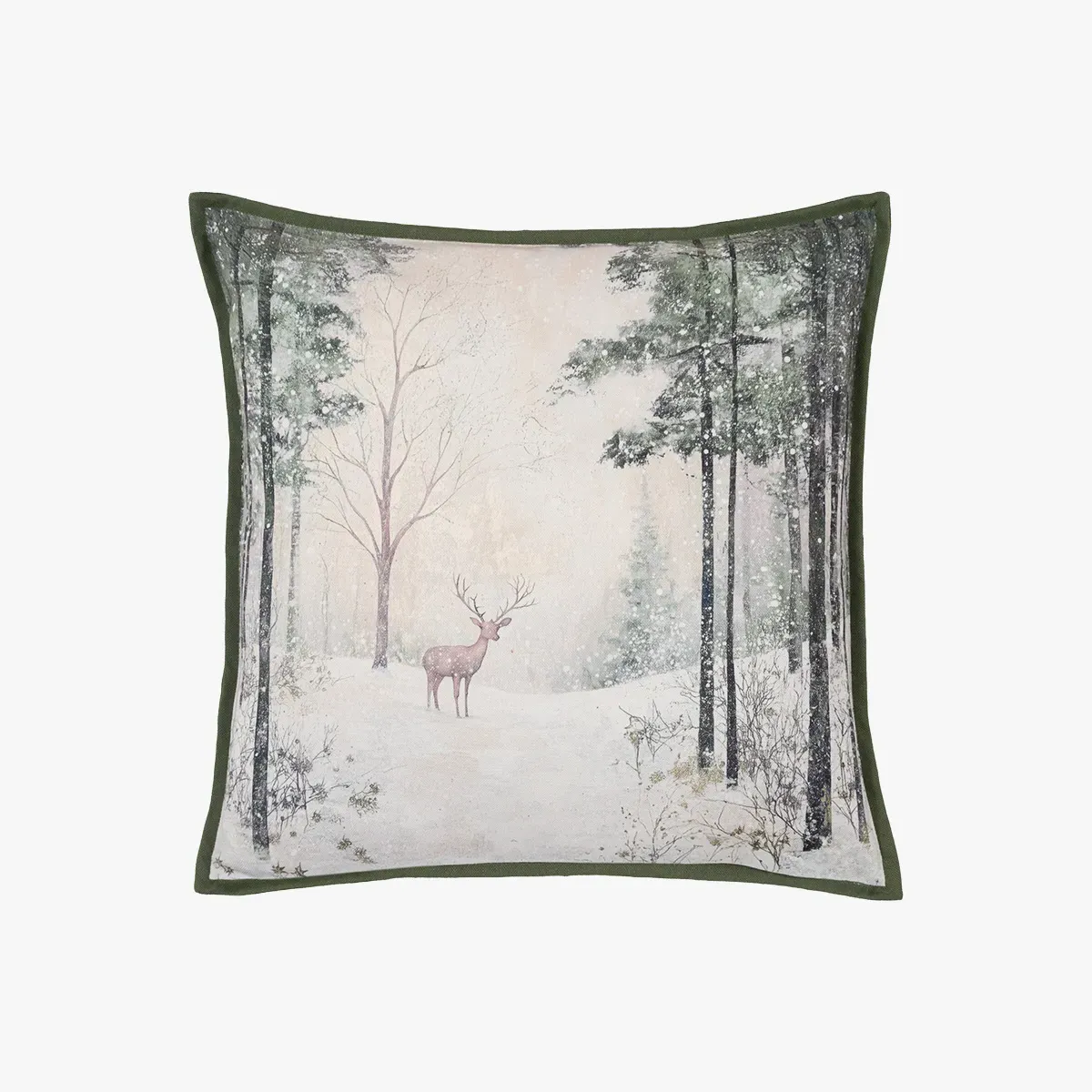 Nordic Woodland Stag Cushion by Perch & Parrow