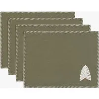 Nordic Woodland Tree Embroidered Placemats Set of 4 by Perch & Parrow, image 2