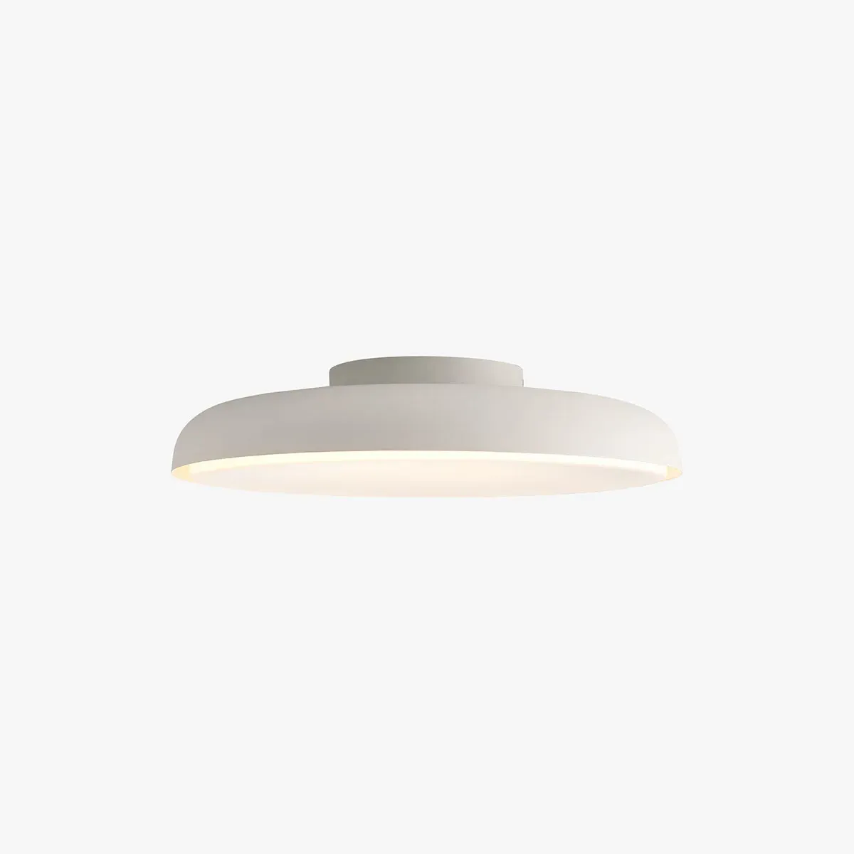 Nura Flush Bathroom Ceiling Light - Matt Ivory by Perch & Parrow