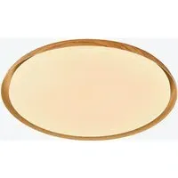 Nura Flush Bathroom Ceiling Light - Wood Effect by Perch & Parrow, alternate view
