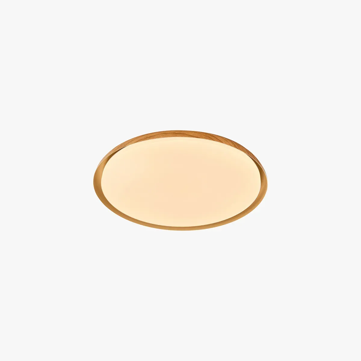 Nura Flush Bathroom Ceiling Light - Wood Effect by Perch & Parrow