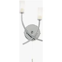 Oblong Wall Light with Dimmer - Silver, Chrome alternate view