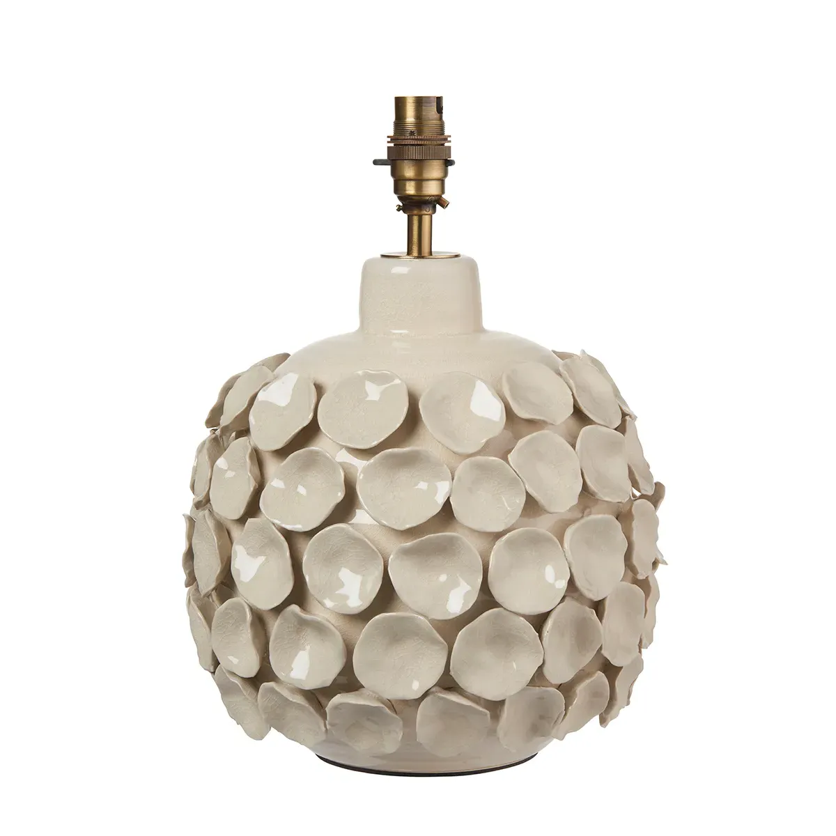 Orecchiette Table Base - Ivory, Warm Brass product