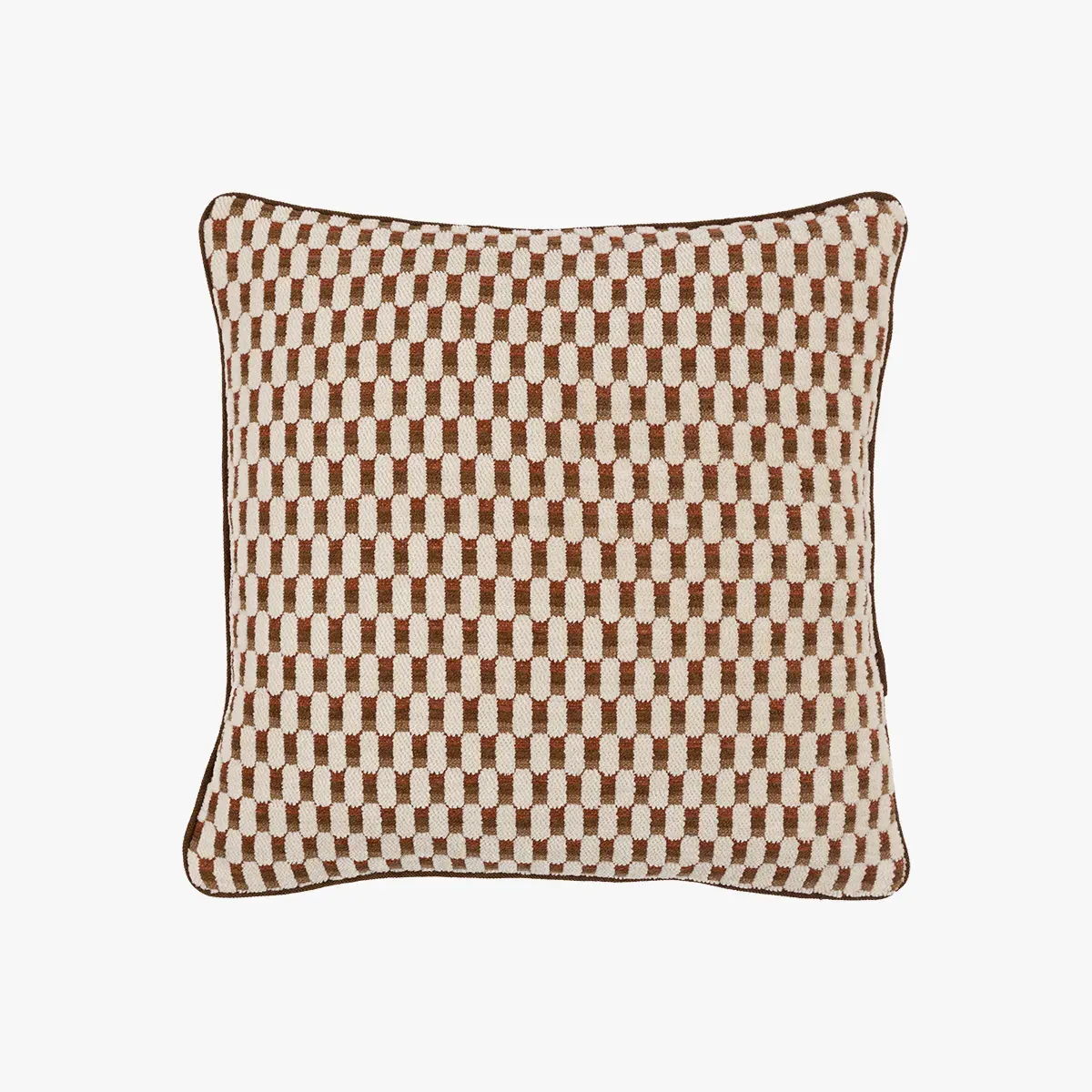 Orielle Jacquard Cushion - Rust by Perch & Parrow