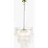 Otono 4-Light Pendant Light - Brushed Aged Brass, Clear Textured Glass by Perch & Parrow, image 3