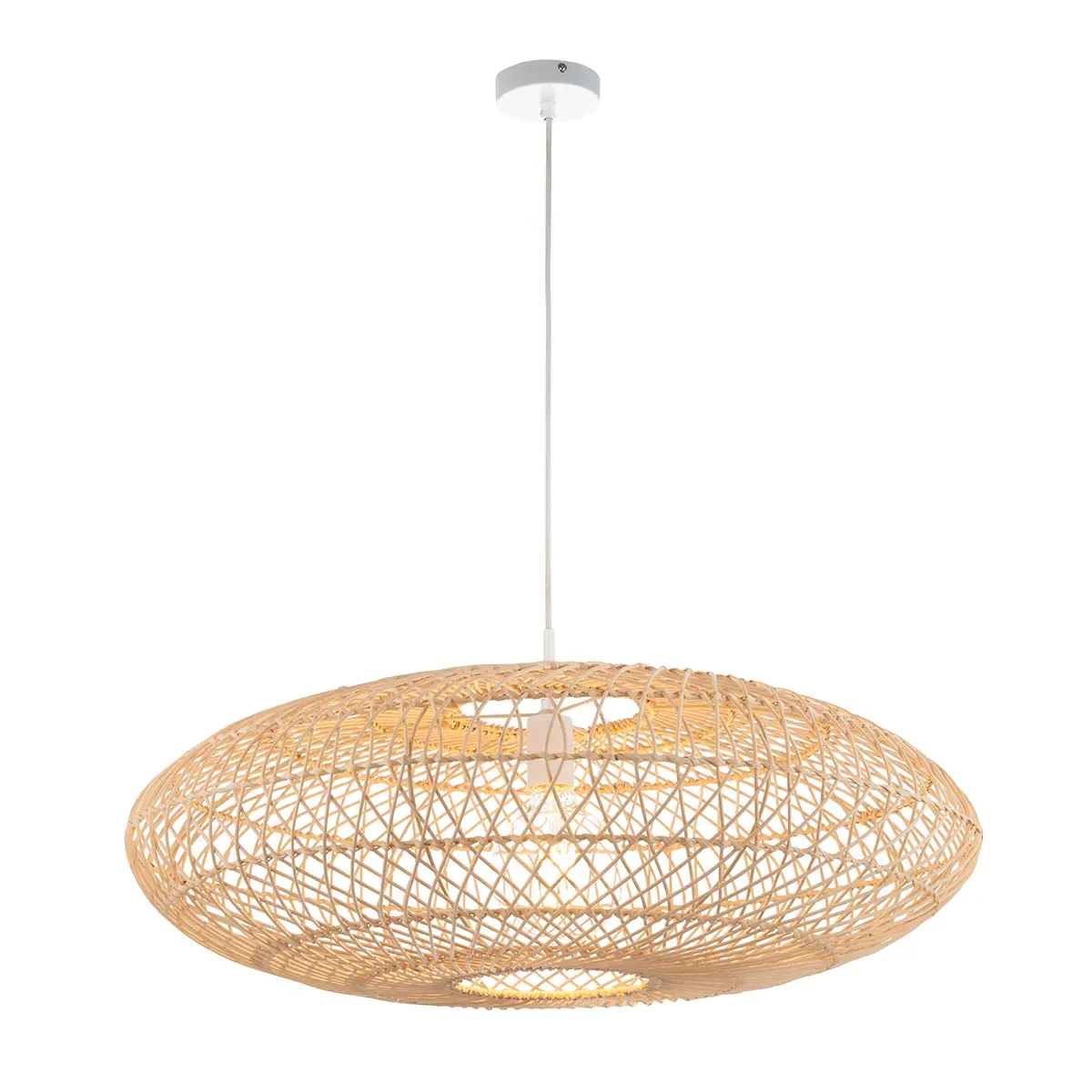 Oval Pendant Light - Natural, Rattan product
