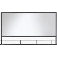 Overmantel Mirror with Shelf - Grey, Iron alternate view