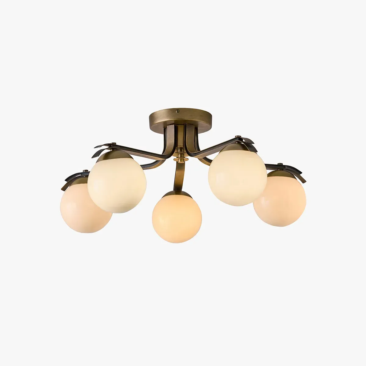 Palla 5 Light Flush Fitting Ceiling Light - Brass by Perch & Parrow