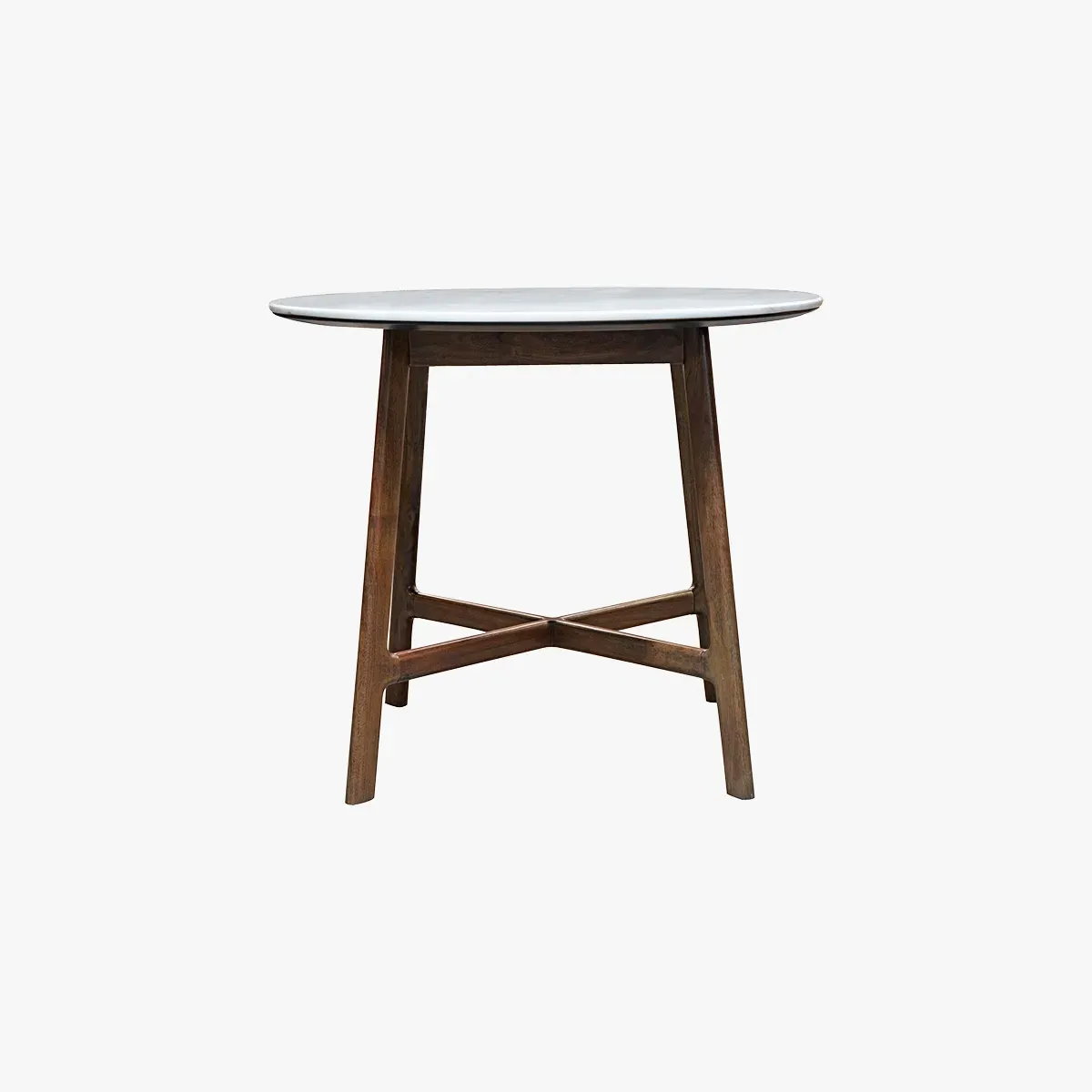 Palma Round Dining Table - Brown, Acacia & Marble product