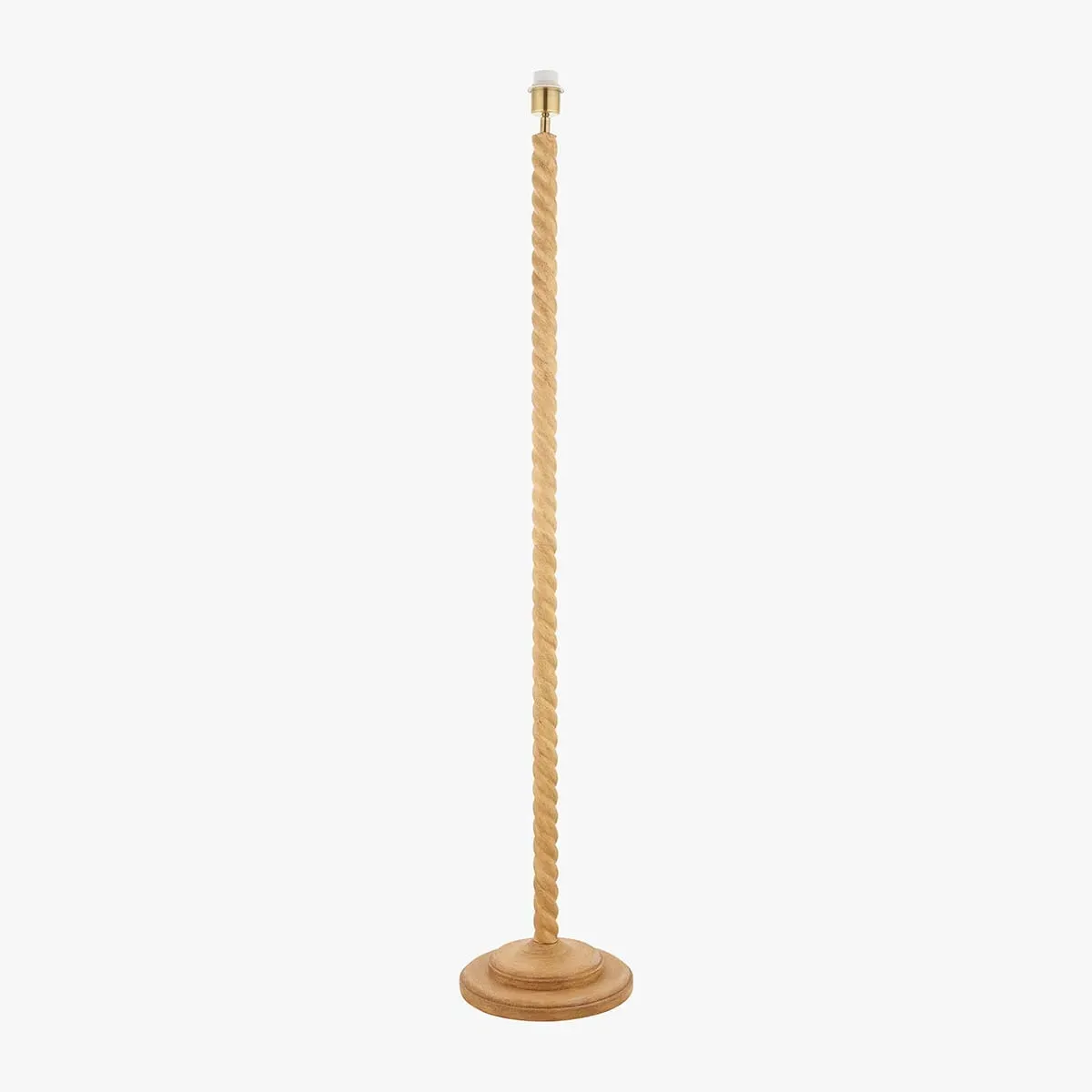Pear Floor Lamp - Antique Brass, Oak Effect by Perch & Parrow