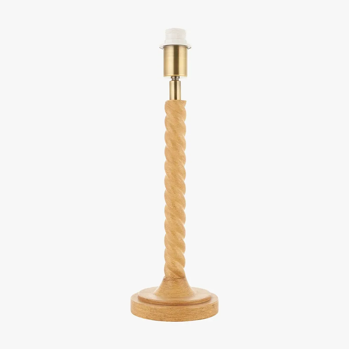 Pear Table Lamp - Antique Brass, Oak Effect by Perch & Parrow