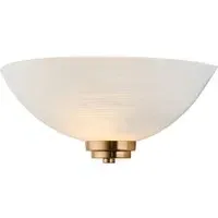 Posu E27 Wall Light - Brass, White Glass alternate view