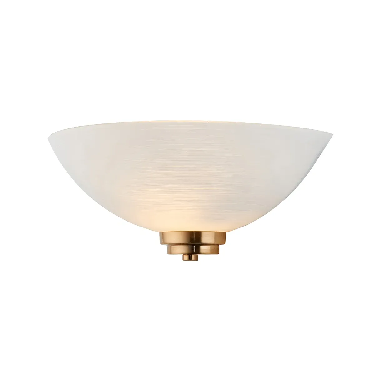 Posu E27 Wall Light - Brass, White Glass product