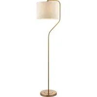 Quelle Floor Light - Brass, Linen alternate view