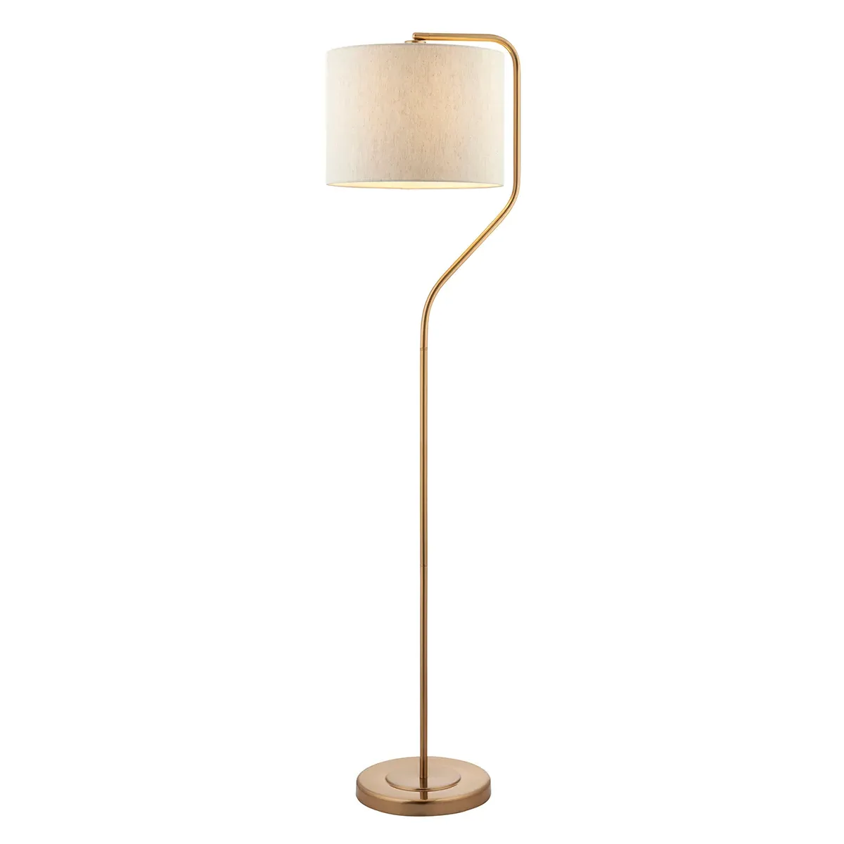 Quelle Floor Light - Brass, Linen product