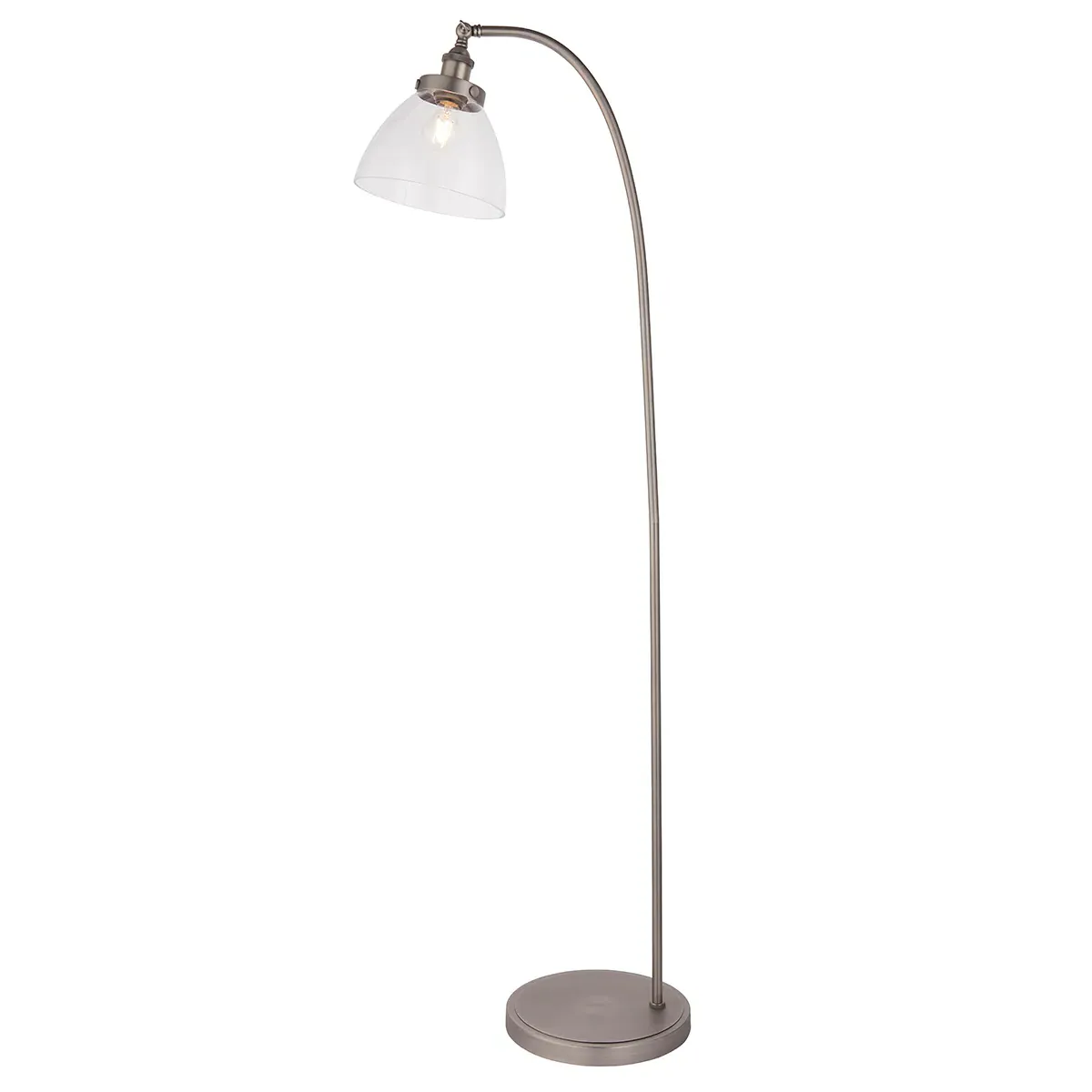 Ralph Clear Glass Floor Lamp - Silver product