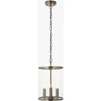 Ravello 3-Light Pendant Light - Antique Brass, Clear Glass by Perch & Parrow, image 2