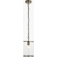 Ravello Pendant Light - Antique Brass, Clear Glass by Perch & Parrow, alternate view