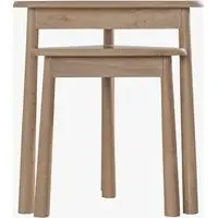 Rebecca Nesting Tables - Beige, Oak alternate view