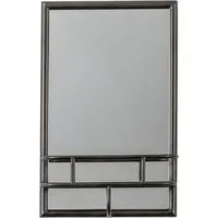 Rectangle Mirror with Shelf - Bronze, Metal alternate view