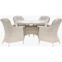 Rejuvenate Round Outdoor Dining Set - Stone, Polyrattan alternate view