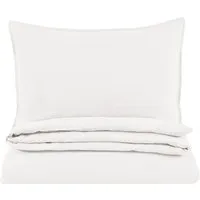 Remi Single Quilt Cover Set - White, Washed Cotton alternate view