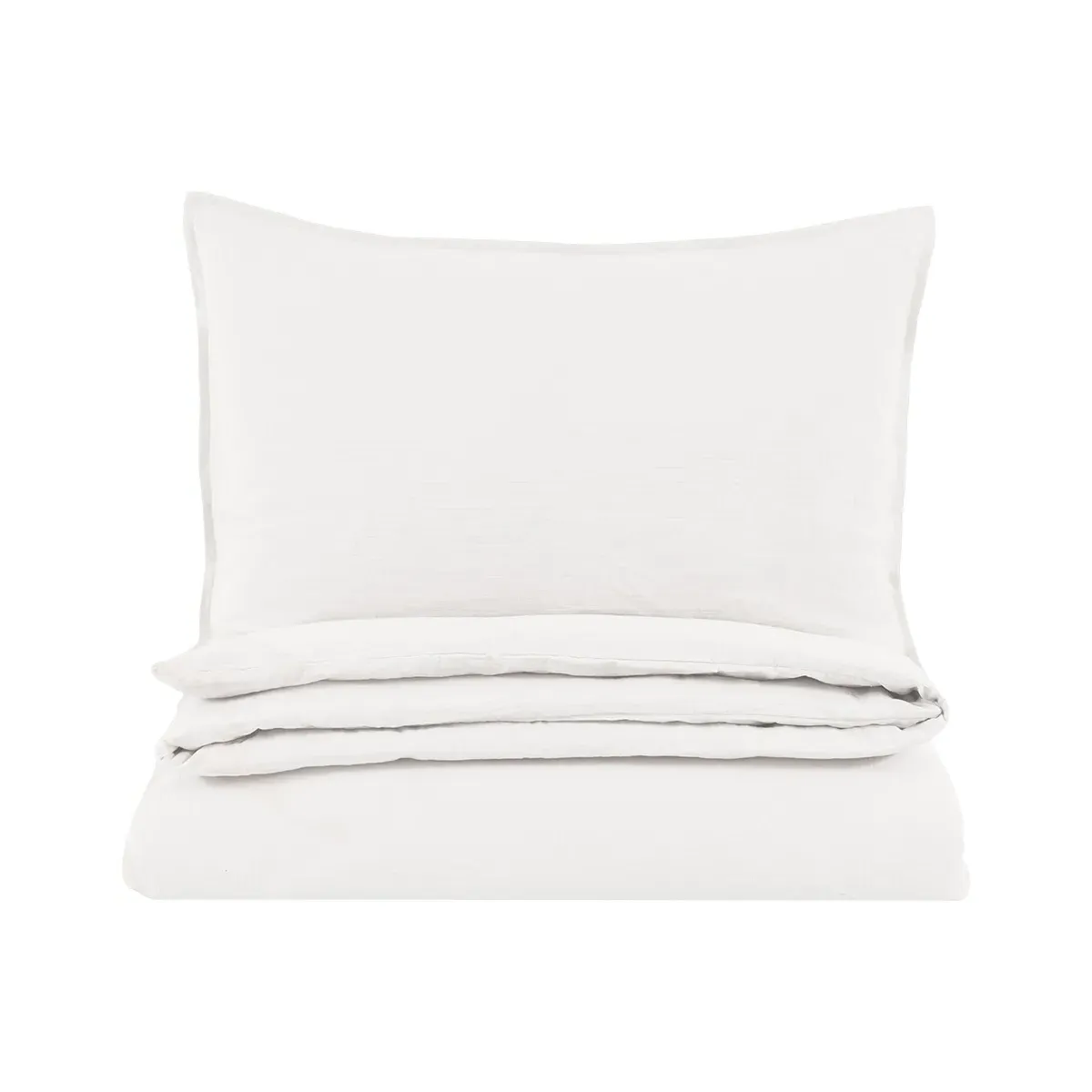 Remi Single Quilt Cover Set - White, Washed Cotton product