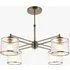 Richmond 4-Light Pendant - Antique Brass, Ribbed Glass by Perch & Parrow, image 3