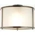 Richmond Flush Ceiling Light - Antique Brass, Frosted Ribbed Glass by Perch & Parrow, image 3