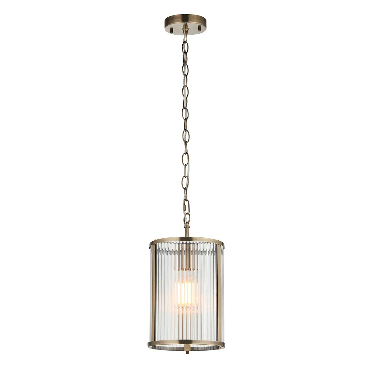 Richmond Pendant - Brass, Ribbed Glass product