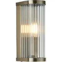 Richmond Wall Light - Antique Brass, Ribbed Glass alternate view