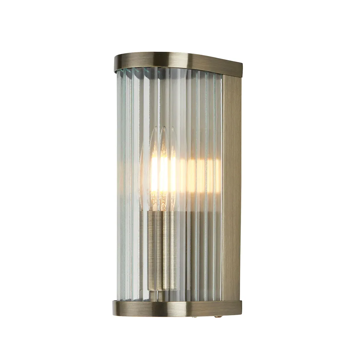 Richmond Wall Light - Antique Brass, Ribbed Glass product
