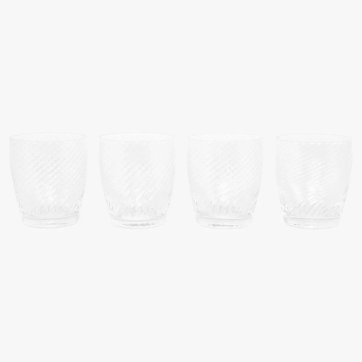 Ridged Tumbler Glass Set of 4 - Clear product