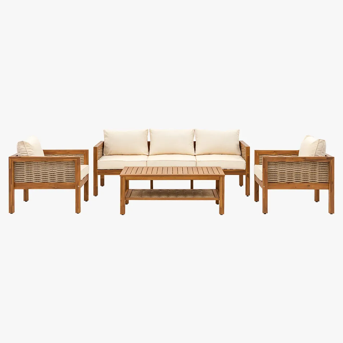 Riviera 3-Seater Outdoor Lounge Set - Acacia, Wicker product