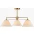 Rockford 3-Light Semi Flush Ceiling Light - Brushed Aged Brass, Natural Linen by Perch & Parrow, image 3