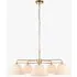 Rockford 5-Light Pendant Light - Brushed Aged Brass, Natural Linen by Perch & Parrow, image 3