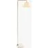 Rockford Floor Lamp - Brushed Aged Brass, White Marble by Perch & Parrow, image 3