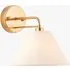 Rockford Wall Light - Brushed Aged Brass, Natural Linen by Perch & Parrow, image 3