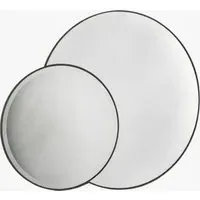 Round Overlapping Wall Mirror - Black alternate view