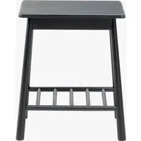 Round Side Table - Black, Oak alternate view