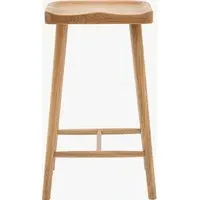 Saddle Bar Stool with Slim Legs - Natural alternate view