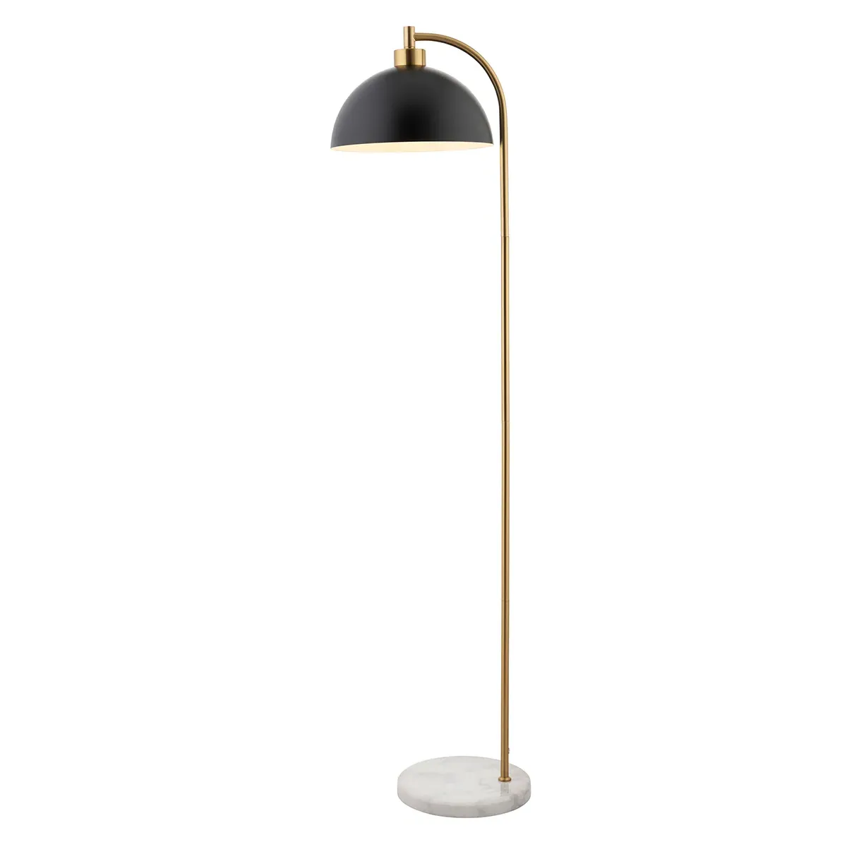 Samar Task Floor Light - Matt Black, Antique Brass product