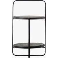 Side Table with Double Shelf - Black alternate view