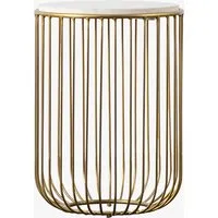 Side Table with Marble Top - Gold, Wire Frame alternate view